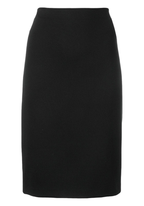 Emporio Armani basic midi skirt - Black