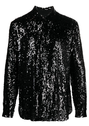 DRIES VAN NOTEN long-sleeve embellished shirt - Black