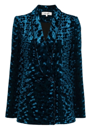 DVF Diane von Furstenberg jacquard velvet blazer - Blue