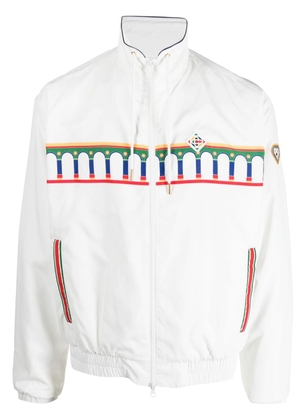 Casablanca Etruscan-print zipped jacket - White