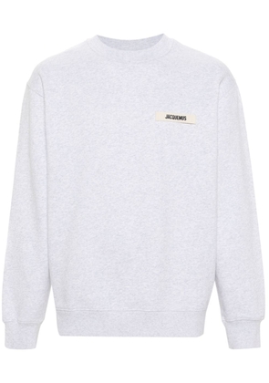 Jacquemus logo-patch cotton sweatshirt - Grey