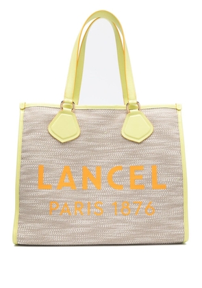 Lancel large Summer canvas tote bag - Neutrals