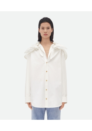 Compact Cotton Shirt With Knots - Bottega Veneta