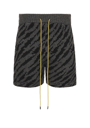 Rhude Zebra Shorts in Black & Charcoal - Black. Size S (also in ).