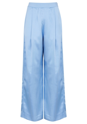 Stine Goya Ciara Wide-leg Satin Trousers - Light Blue - XS (UK6 / XS)
