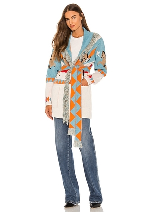 Hayley Menzies Sunrise Rodeo Cardigan in Baby Blue. Size M, S, XL.
