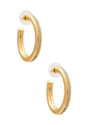 BaubleBar Annie Earrings in Metallic Gold.