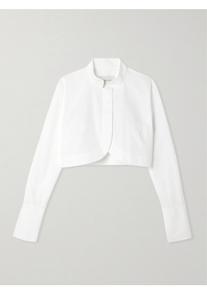 LIBEROWE - + Net Sustain Cropped Cotton-poplin Shirt - White - x small,small,medium,large,x large