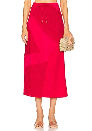 Cult Gaia Via Skirt in Red. Size L, S, XS.