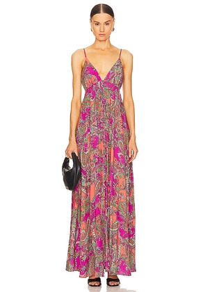 L'AGENCE Stefani Dress in Fuchsia. Size M, S, XL, XS, XXS.