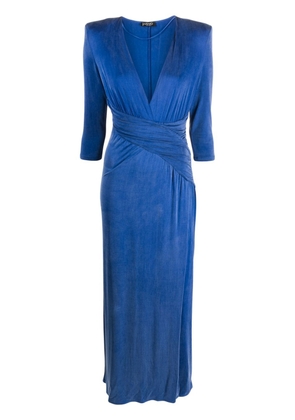 LIU JO side-slit draped dress - Blue