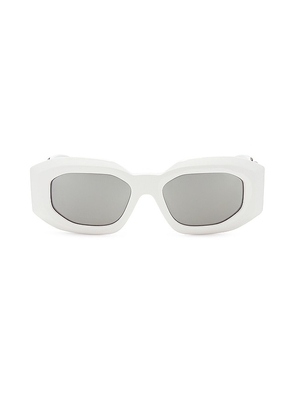 VERSACE Oval Sunglasses in White.