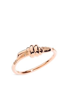 Dodo 9kt rose gold Nodo diamond ring - Pink