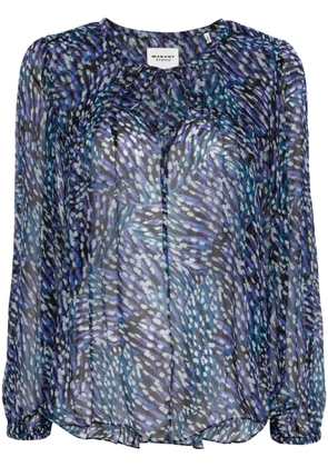 MARANT ÉTOILE Daytonea georgette blouse - Blue