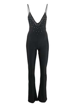 Alessandra Rich crystal-embellished jumpsuit - Black
