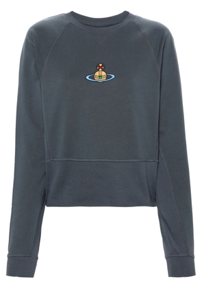 Vivienne Westwood Orb-embroidery cotton sweatshirt - Grey