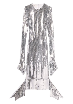 AMI Paris sequin-embellished midi dress - Silver