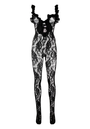 Alessandra Rich cut-out lace jumpsuit - Black