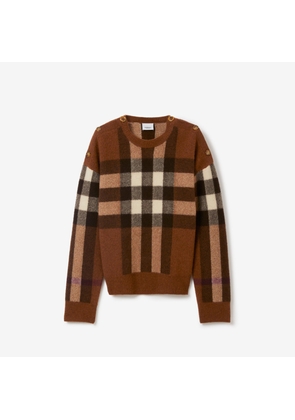Burberry Check Wool Cashmere Sweater