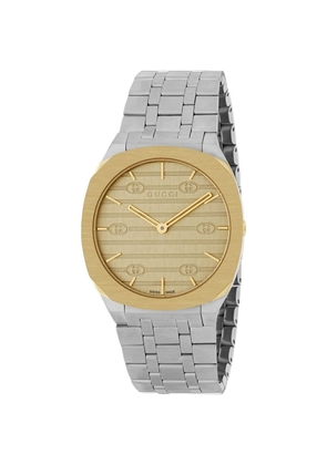 Gucci Gold-Plated Steel Gucci 25H Watch 34Mm