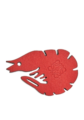 Loewe X Paula'S Ibiza Leather Shrimp Keychain