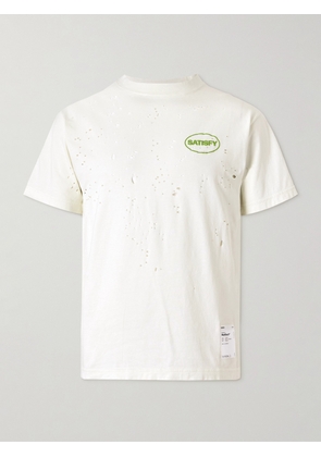 Satisfy - MothTech™ Logo-Print Organic Cotton-Jersey T-Shirt - Men - White - 1