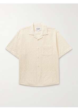 Corridor - Alhambra Camp-Collar Crocheted Cotton-Blend Shirt - Men - Neutrals - S