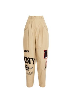 Dkny Embroidered Patchwork Logo Trousers