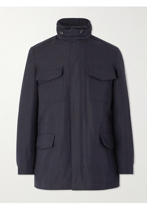 Loro Piana - Traveler Rain System® Cotton and Linen-Blend Field Jacket - Men - Blue - IT 46