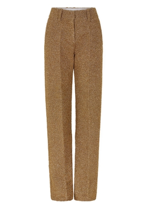 Rabanne - Shimmer Knit Wide-Leg Pants - Gold - FR 34 - Moda Operandi