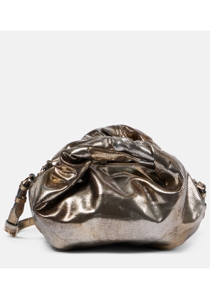Dries Van Noten Metallic leather shoulder bag