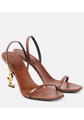 Saint Laurent Opyum 85 leather slingback sandals