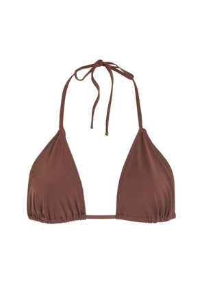 Ã‰terne - Exclusive Thea Triangle String Bikini Top - Brown - S - Moda Operandi