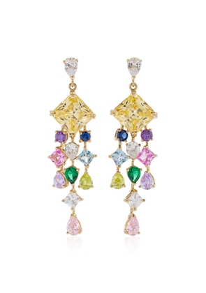 Anabela Chan - Rainbow Asscher 18K Gold; Rhodium Vermeil Multi-Gem Earrings - Multi - OS - Moda Operandi - Gifts For Her