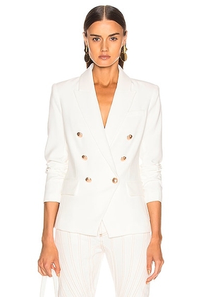 L'AGENCE Kenzie Double Breasted Blazer in Ivory - White. Size 10 (also in 0, 12, 6).