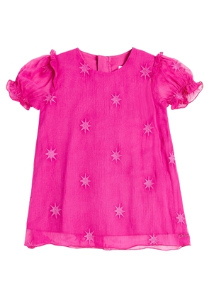 Chloé Kids Baby short-sleeve silk dress