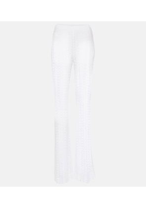 Missoni High-rise open-knit flared pants