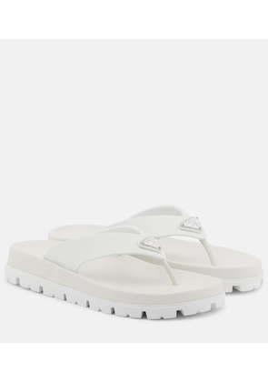 Prada Leather-trimmed thong sandals