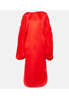 Khaite Zelma puff-sleeve silk gown