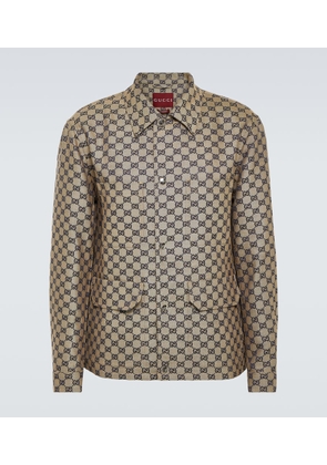 Gucci GG linen-blend canvas jacket