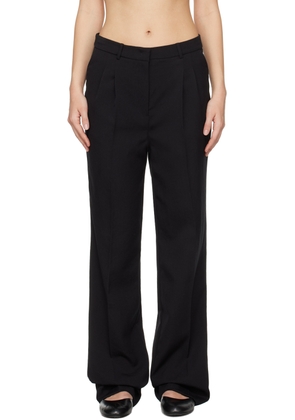 The Garment Black Pleated Trousers
