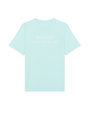 SATURDAYS NYC Miller Tee in Waterspout - Baby Blue. Size S (also in XL/1X).