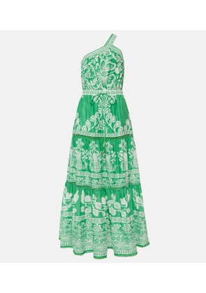 Farm Rio Sweet Garden Green cotton maxi dress