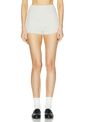 ami ADC Mini Short in Chalk - Light Grey. Size S (also in M).