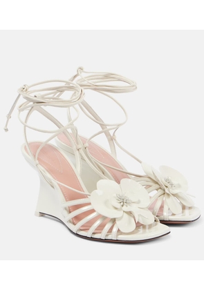 Zimmermann Orchid 85 leather wedge sandals
