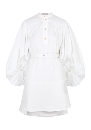 Palmer//harding Tender Cotton-poplin Mini Dress - White - 12 (UK12 / M)