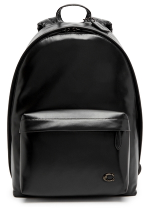 Coach Hall Leather Backpack - Black