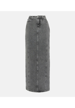 Rotate Embellished denim maxi skirt