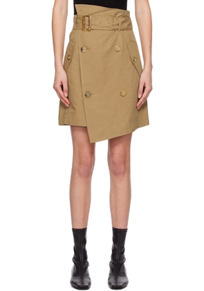 DRAE Brown Trench Miniskirt