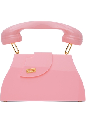 GCDS Pink Call Me Comma Regular Bag